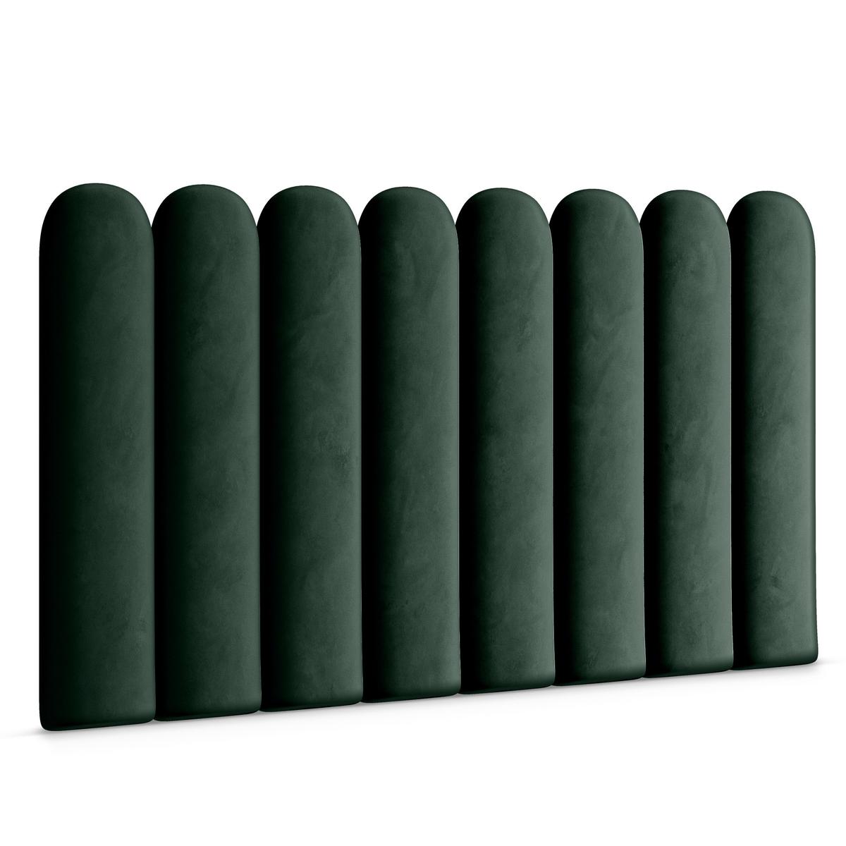 Panele tapicerowane 20x60 cm na ścianę płotek zielony 