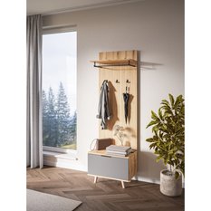 Garderoba Nordic 65 cm do przedpokoju dąb coast evoke grafit - Miniaturka zdjęcia nr 6