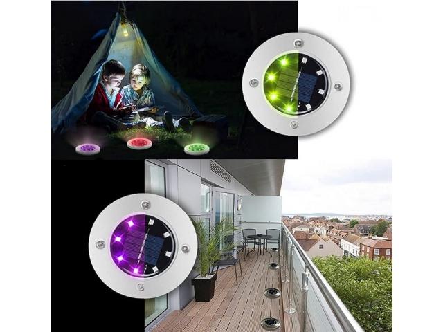 Lampki solarne gruntowe 8 Led RGB ogrodowe 4 szt nr. 9