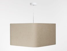 Lampa wisząca Kwadro 40cm beżowa do salonu - Miniaturka zdjęcia nr 2