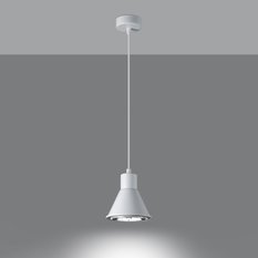 Lampa wisząca TAZILA 1 biała 120x14x14cm nowoczesna ES111 do salonu - Miniaturka zdjęcia nr 3