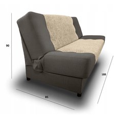 Wersalka kanapa z funkcja spania DUO 192x83x90 cm pojemnik na pościel do salonu brązowa  - Miniaturka zdjęcia nr 3