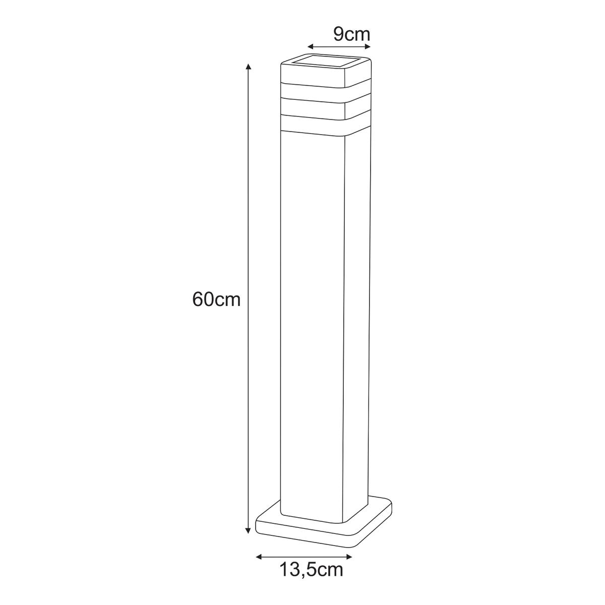 Lampa ogrodowa stojąca K-8208 TAMIZA 13.5x60x13.5 cm do ogrodu czarny nr. 4