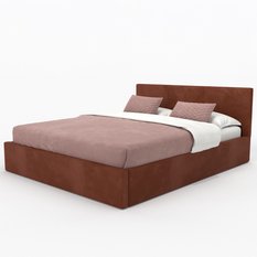 Łóżko tapicerowane do sypialni 180x200x88 cm podwójne z pojemnikiem basic miodowe - Miniaturka zdjęcia nr 10