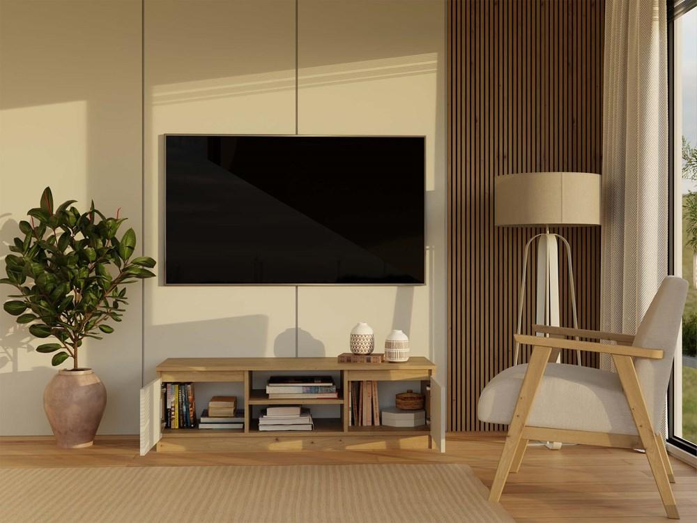 Szafka RTV Malwa 36x120x40 cm do salonu dąb artisan kaszmir beż nr. 3