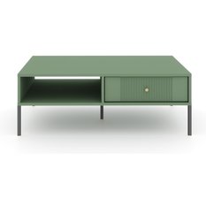 Stolik kawowy Iseo 104 cm do salonu smoke green zielony czarny - Miniaturka zdjęcia nr 2