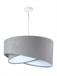 Lampa wisząca asymetryczna szaro-biała do salonu sypialni biura  - Miniaturka zdjęcia nr 1