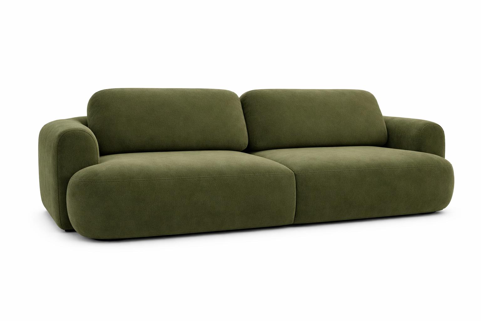 Kanapa z funkcją spania ITALY 250x100x82 cm BLUVEL 77 trzyosobowa sofa rozkładana khaki nr. 2