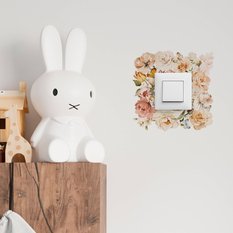 Naklejka Pod Kontakt Włącznik Kwiaty Róże Piwonie 20x20 Motyle Boho Dla Dzieci - Miniaturka zdjęcia nr 4