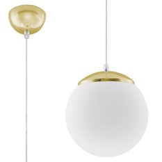 Lampa wisząca UGO 20 złota 110x20x20cm nowoczesna E27 do salonu - Miniaturka zdjęcia nr 1