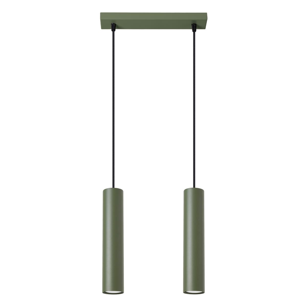 Lampa wisząca Lagos 105x6x30cm do sypialni salonu zielona oliwka 