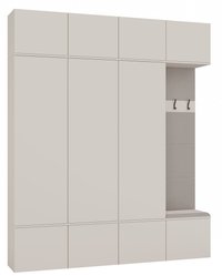 Garderoba HAGA 238x200x35 cm kaszmir beż 3x Szafa + Wieszak - Miniaturka zdjęcia nr 1