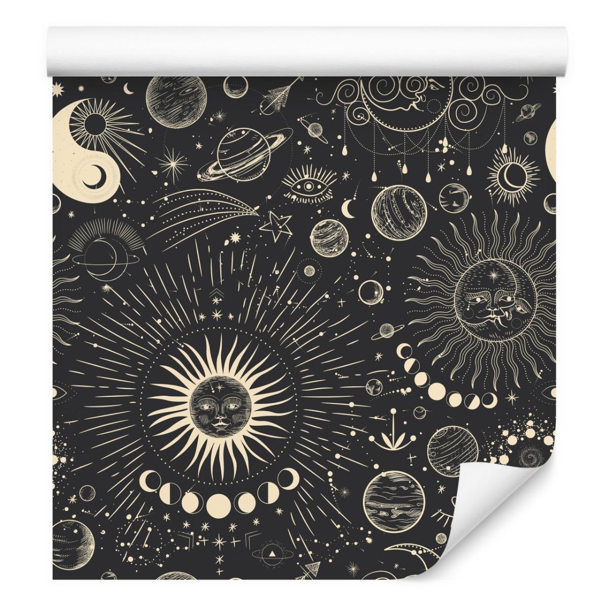 Tapeta Do Salonu Abstrakcja SŁOŃCE Planety Kosmos  nr. 4