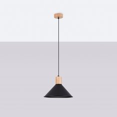 Lampa wisząca JAGA czarna 120x30x30cm nowoczesna E27 do salonu - Miniaturka zdjęcia nr 2