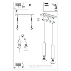 Lampa wisząca Lagos 105x6x30cm do sypialni salonu zielona oliwka  - Miniaturka zdjęcia nr 8