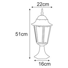 Lampa ogrodowa stojąca K-5006S LOZANA 22x51x16 cm do ogrodu czarny - Miniaturka zdjęcia nr 5