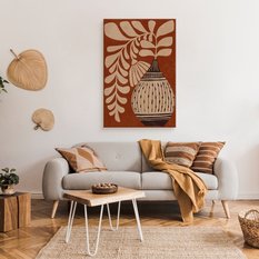 Obraz Do Sypialni Martwa Natura Abstrakcja Styl Boho Rośliny 80x120cm - Miniaturka zdjęcia nr 4