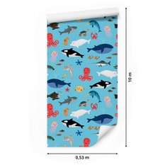 Tapeta Dla Dzieci Zwierzęta MORSKIE Orka Delfinki 53x1000  - Miniaturka zdjęcia nr 2