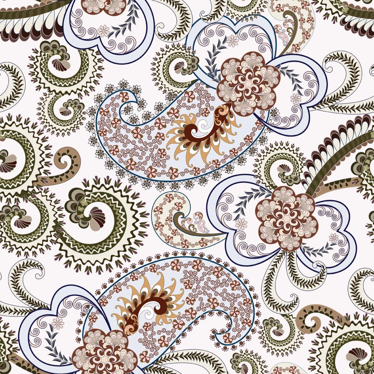 Tapeta Kolorowy Wzór PAISLEY Roślinne Ornamenty  nr. 6