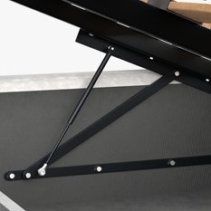 Łóżko Pojedyncze 90x200cm łóżko tapicerowane z pojemnikiem szare do sypialni wezgłowie 88 cm - Miniaturka zdjęcia nr 11