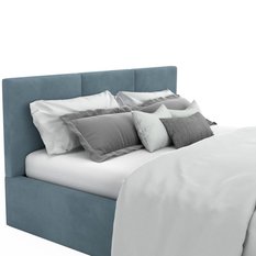 Łóżko tapicerowane do sypialni 180x200x88 cm podwójne z pojemnikiem basic morskie - Miniaturka zdjęcia nr 12