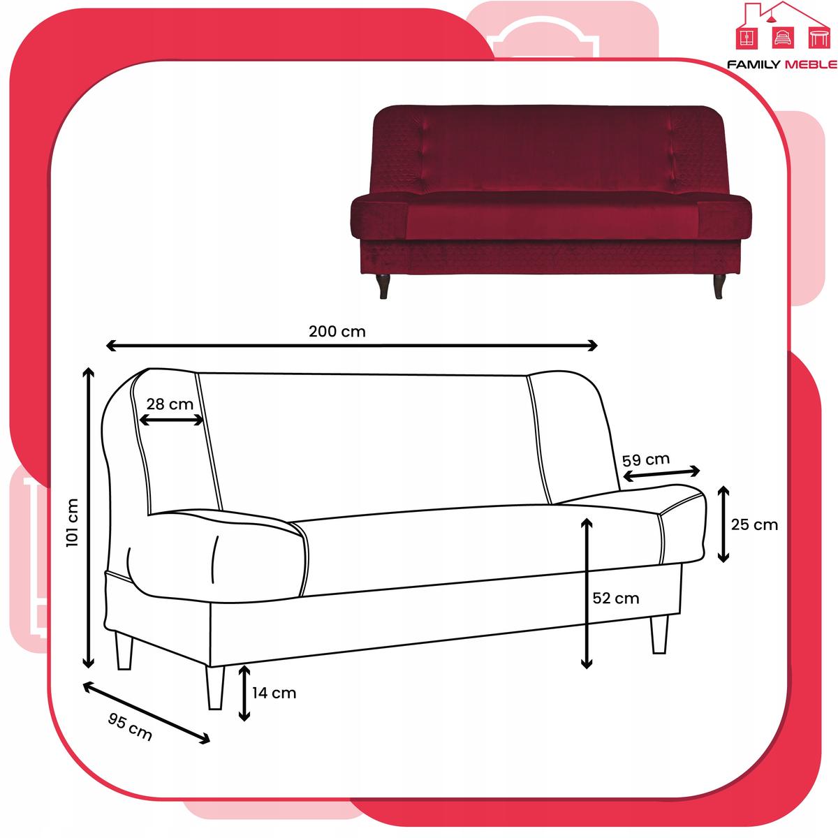 Wersalka sofa kanapa rozkładana Iza Family Meble nr. 8