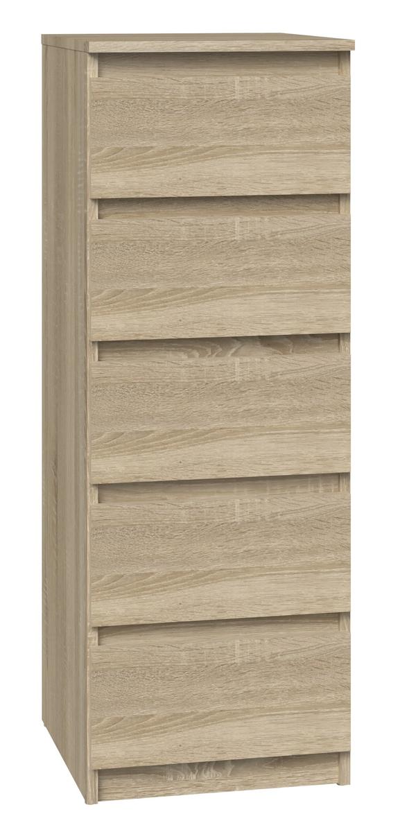 Komoda W5 40x111x45 cm z szufladami do sypialni i salonu dąb sonoma