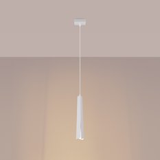 Lampa wisząca PRYSM 1 biała 120x8x8cm nowoczesna lampa G9 do salonu - Miniaturka zdjęcia nr 3