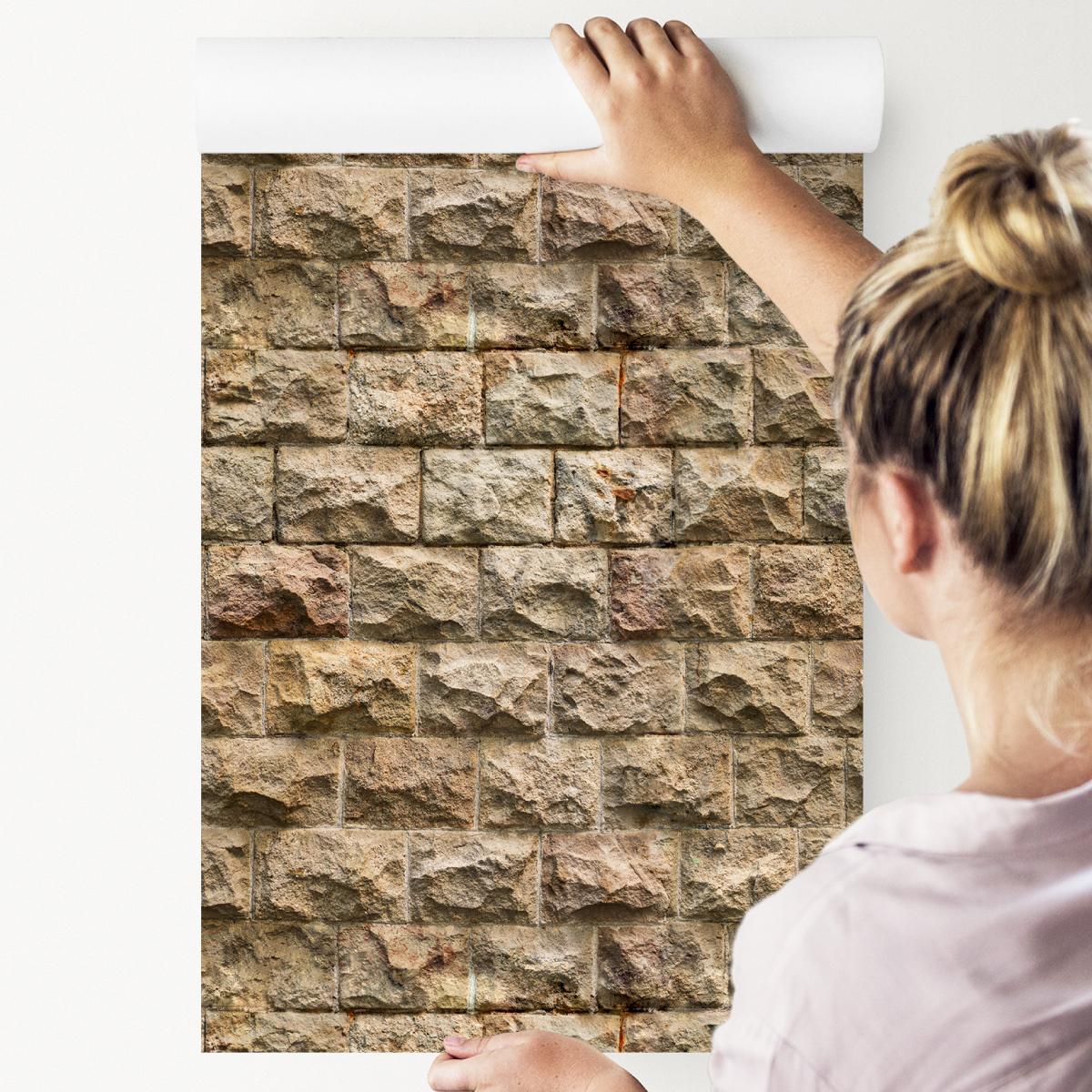 Tapeta Ścienna Kamienny MUR Cegła Dekor Efekt 3D 53x1000  nr. 6