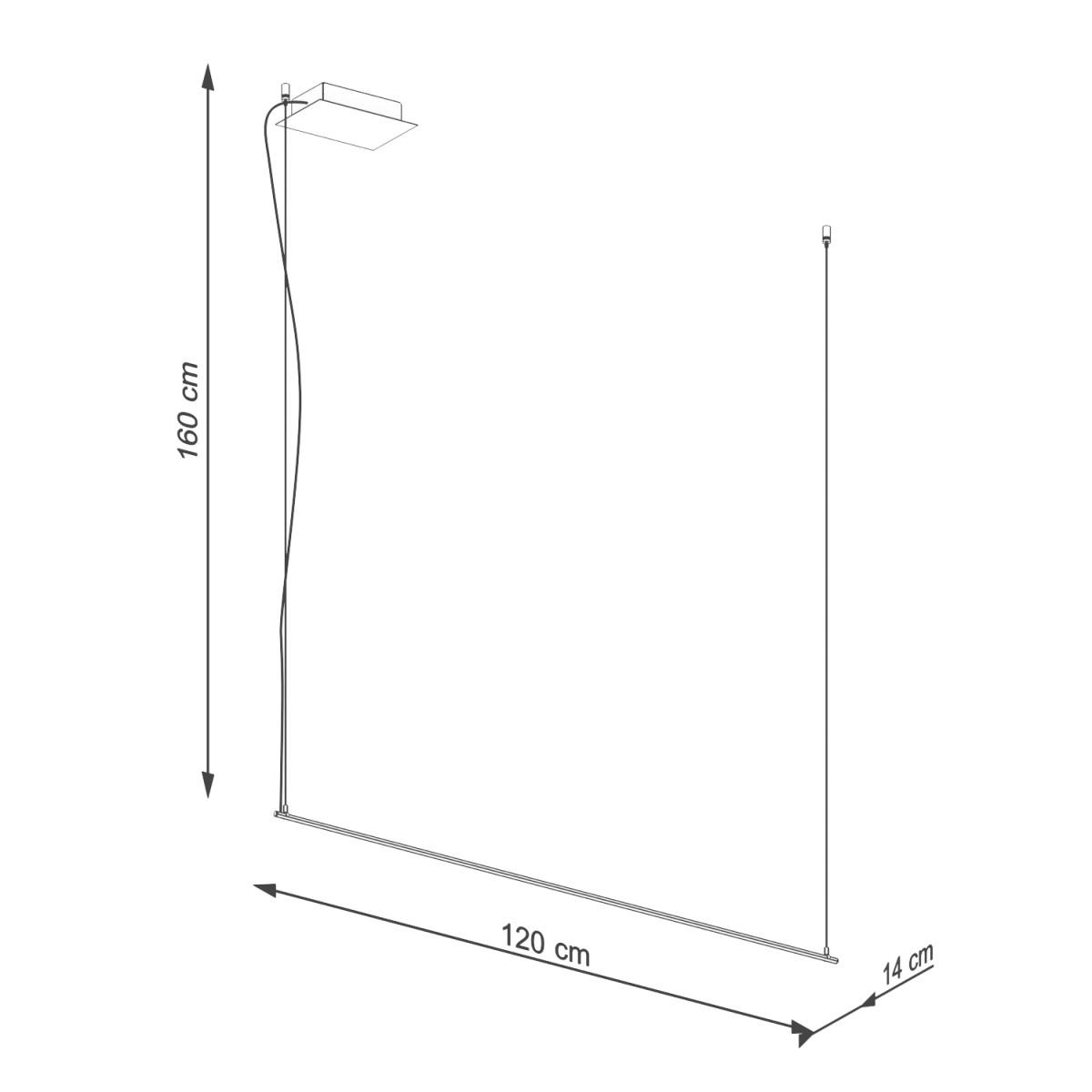 Lampa wisząca GREN 120 LED 3000K 160x14x120cm nowoczesna LED do salonu nr. 7