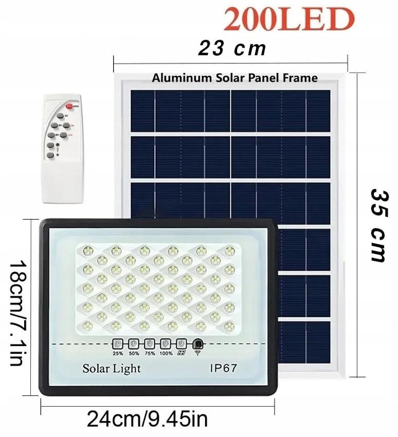 Halogen lampa solarna Led 100W czujnik zmierzchu nr. 15