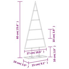  Metalowa choinka świąteczna, do dekoracji, czarna, 60 cm - Miniaturka zdjęcia nr 7