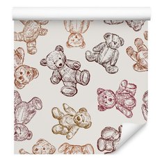 Tapeta Do Pokoju Dzieci Szkicowane PLUSZOWE Misie  - Miniaturka zdjęcia nr 5