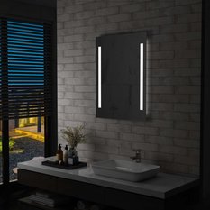 Lustro 60x80 cm do sypialni łazienki ścienne z LED szklane  - Miniaturka zdjęcia nr 3