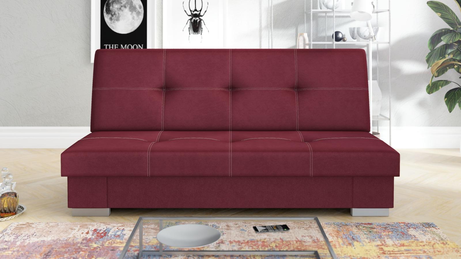 Wersalka Axel 90x195x91 cm do sypialni tkanina obiciowa SAVANA BORDEAUX bordowy nr. 2