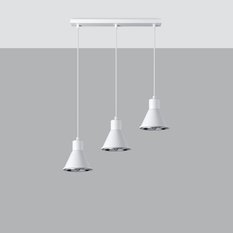 Lampa wisząca TAZILA 3 biała 120x14x45cm nowoczesna ES111 do salonu - Miniaturka zdjęcia nr 2