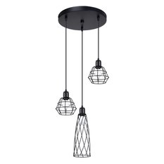 Lampa wisząca SUBA 3P czarna 120x38x38cm nowoczesna E14 do salonu - Miniaturka zdjęcia nr 1