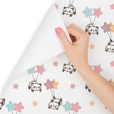 Tapeta dla dzieci – Gwiazdki i pandy  - Miniaturka zdjęcia nr 3