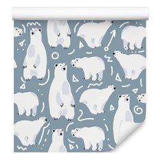 Tapeta Ścienna Dla Dzieci NIEDŹWIEDZIE Polarne 53x1000  - Miniaturka zdjęcia nr 3