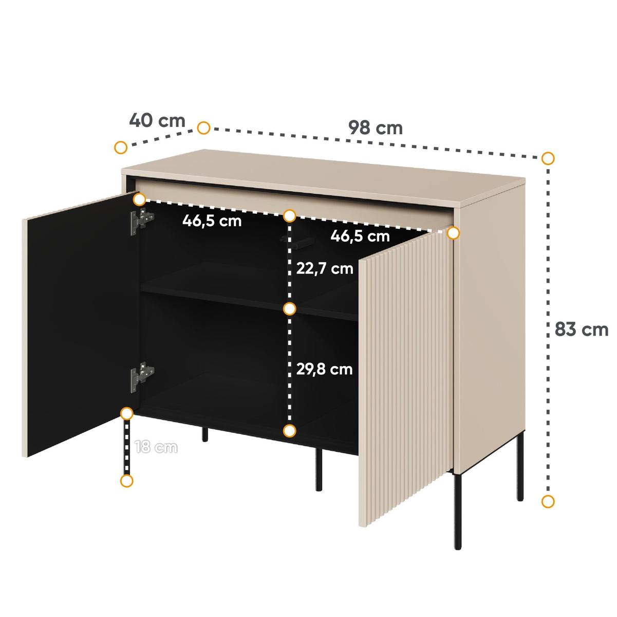 Komoda Trend 98 cm do sypialni salonu przedpokoju beż piaskowy nr. 4