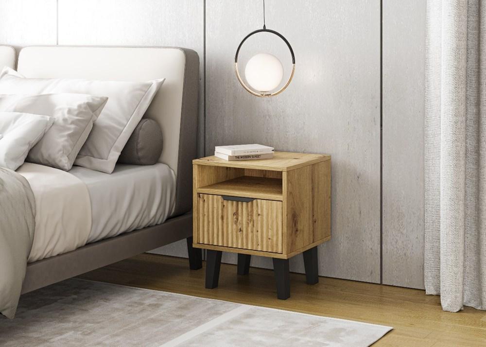 Szafka nocna Scandi 48x40x39 cm do sypialni slim dąb artisan  nr. 2