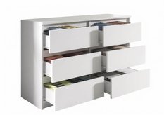Komoda 120 cm 6 szuflad MARTUSIA biała do salonu i sypialni BESTSELLER - Miniaturka zdjęcia nr 11
