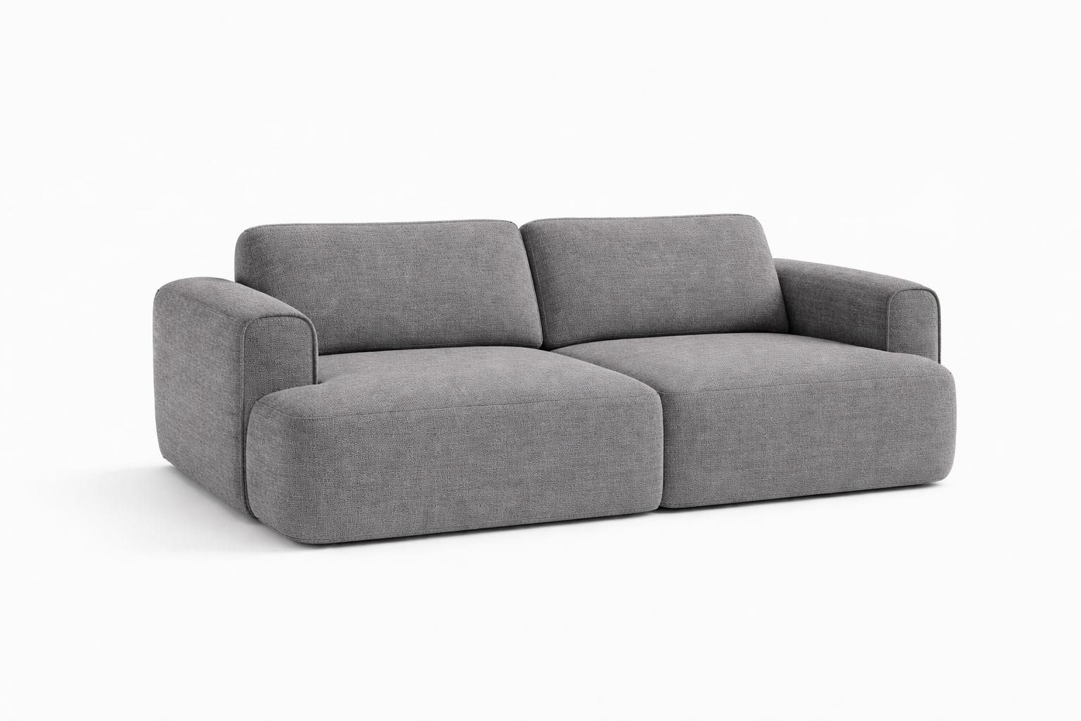 Kanapa z funkcją spania ITALY 253x110x71 cm FLOW trzyosobowa sofa rozkładana szary nr. 3