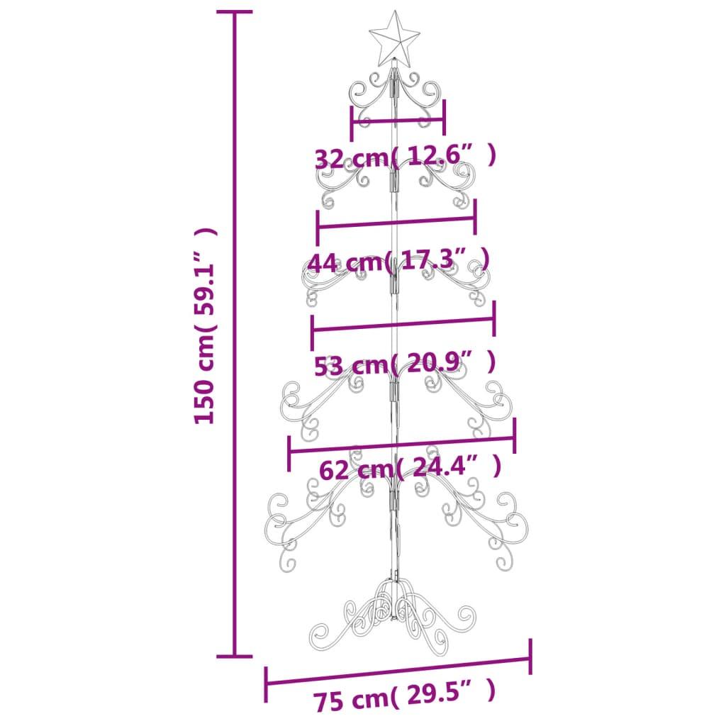  Metalowa choinka świąteczna, do dekoracji, czarna, 150 cm nr. 7