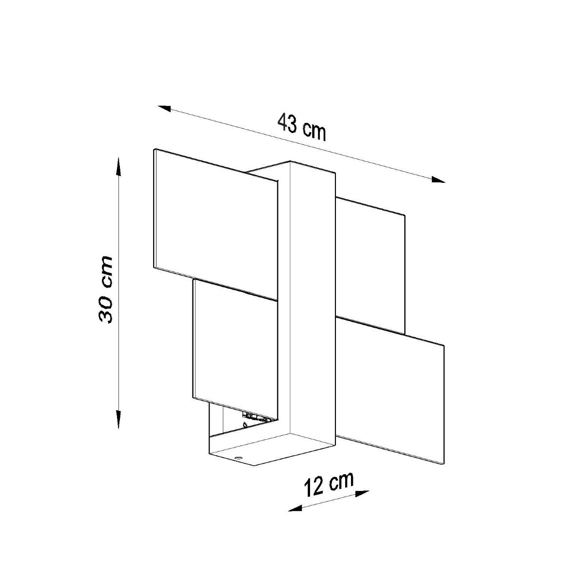 Kinkiet FENIKS 1 biały 30x12x43cm E27 biały nowoczesny do salonu nr. 4