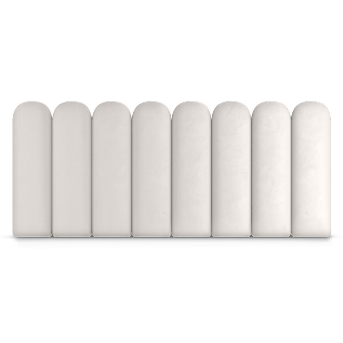 Panele tapicerowane 30x80 cm na ścianę płotek wezgłowie kremowy nr. 4