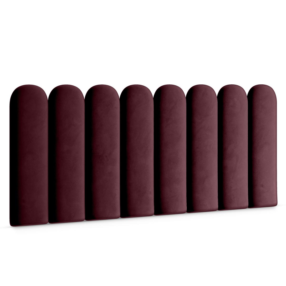 Panele tapicerowane 30x60 cm na ścianę płotek bordowy
