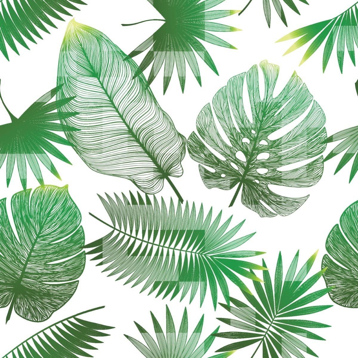 Tapeta, Zielone, Egzotyczne Liście, Bananowiec, Monstera nr. 5