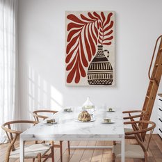 Duży Obraz Na Płótnie Azteckie Wzory Rośliny Abstrakcja Boho 80x120cm - Miniaturka zdjęcia nr 4