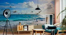 Fototapeta Plaża Morze Fale Dekoracja Nowoczesna do Salonu z Efektem 3D - Miniaturka zdjęcia nr 3